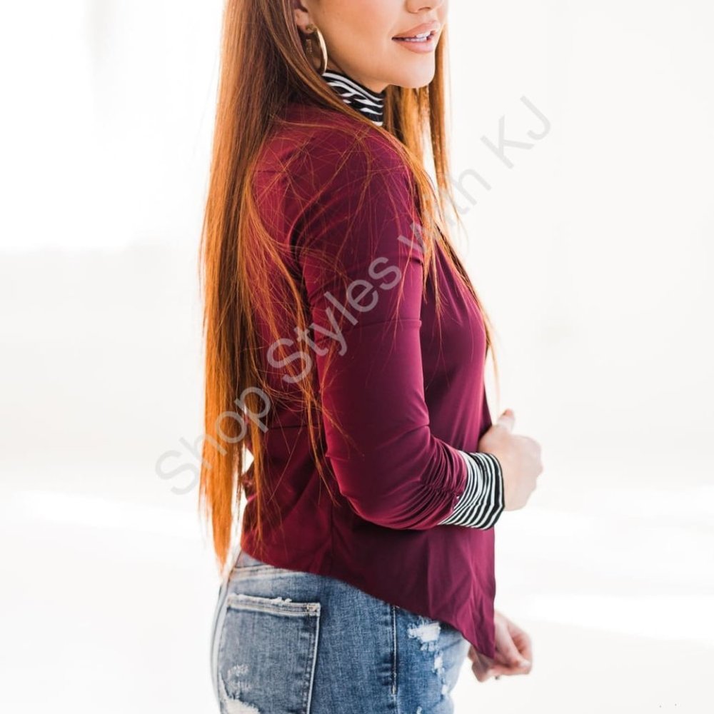 NWT Blazer In Wine - Picture 8 of 9